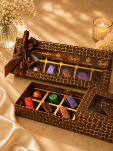 Hard Top Transparent 12 Cavity Box [ Assorted Chocolate ]