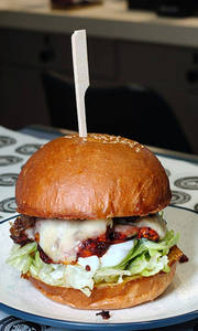 Ghee Roast Chick Flip Burger