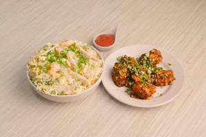 Chicken Fried Rice With Chicken Manchurian