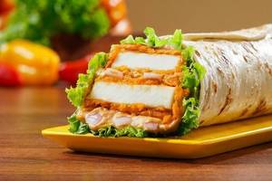 Tandoori Paneer Burger Wrap