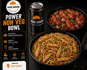 Hakka Noodle Chicken+chilly Fish Gravy+250 Ml Cold Drink