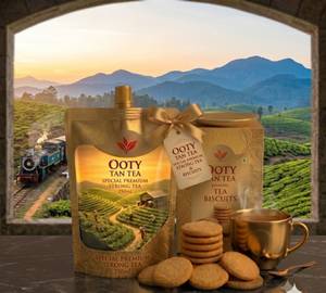 Combo Spl Premium Ooty Tan Strong Tea 250Ml & Biscuits Small 20-Pieces