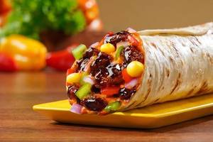 American BBQ Chicken Salad Burger Wrap.