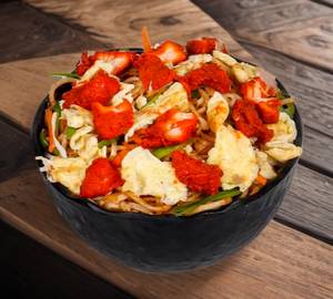 Schezwan Egg With Chicken Noodles