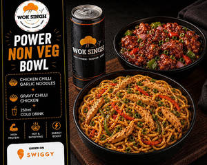 Chilli Garlic Noodle Chicken+chilly Chicken Gravy+250 Ml Cold Drink