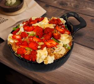 Schezwan Egg With Chicken Fried Rice