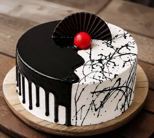 Eggless Choco Vanilla Cake