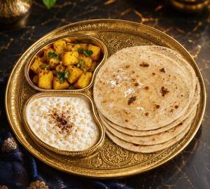 Jeera Aaloo Bundi Rayeta Thali