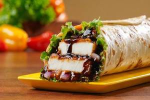 American BBQ Paneer Burger Wrap