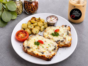 Mushroom Cheese Melt Toast