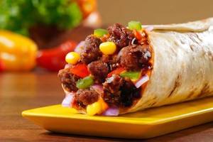 American BBQ Crispy Chicken Salad Wrap.