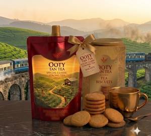 Combo Spl Classic Ooty Tan Strong Tea 250Ml & Biscuits Medium 20-Piece