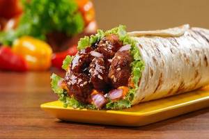 Teriyaki Veg Burger Wrap