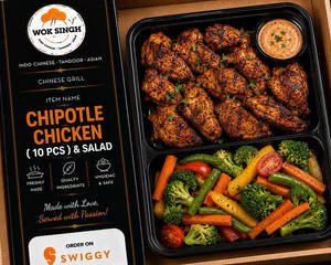 Chipotle Chicken ( 10 Pcs) & Salad