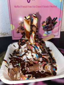 Waffle with Ice Cream (Single waffle)