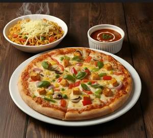 Mixveg Pizza 7"+VegCheeseMaggi Combo+Chef Special sauce Dip