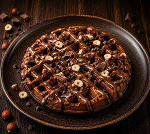 Nuttella Chocolate Waffle Cake