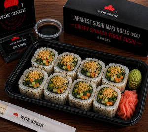 Crispy Spinach Veggie Sushi