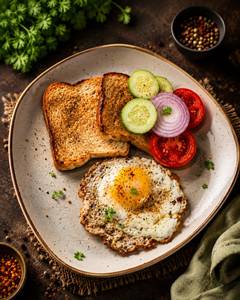 Double Bread Stuffed Egg Poach Toast