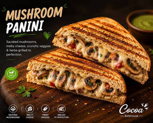 Caramelised Mushroom Cheese Panini
