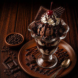 Browine With Hot Chocolate