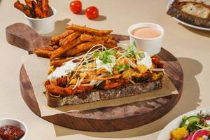 Tofu Ghee Roast Open Toast