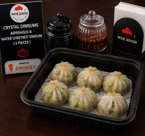 Asperagus & Water Chestnut Dimsum [6 Pieces]