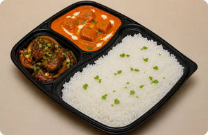 Ghee Rice With Butter Chicken Combo & Chicken Manchurian Dry