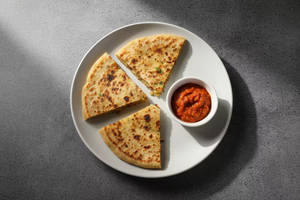 Aloo Paratha ( Jumbo) With Curd