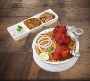 Chicken Biriyani +2Pc Chicken Kabab