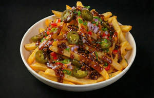 Schezwan Fried Chicken Loaded Fries (spicy Loaded)