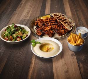 Half Grill Chicken +Half Alfham Chicken +4 Kubbus