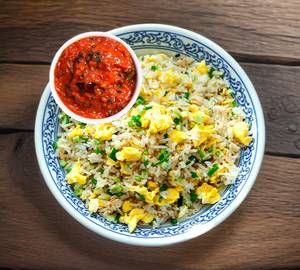 Egg Fried Rice + Tomato Chutney 