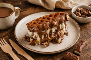 Snickers Waffle Sandwich