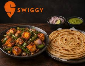 Chilly Paneer Gravy With 2Pcs Laccha Paratha