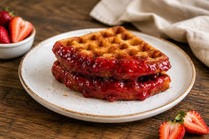Strawberry Cream Cheese Waffle Sandwich