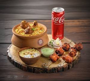 3 Hyderabadi Chicken Biriyani + 6Pc Kabab+3 Soft drinks