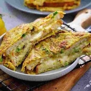 Chicken bread omelette
