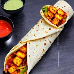 Spicy mexican paneer wrap veg