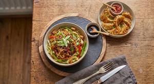 Fried Momos (10 Pcs) + Noodles