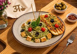 Pesto Spaghetti Parmesan Chicken