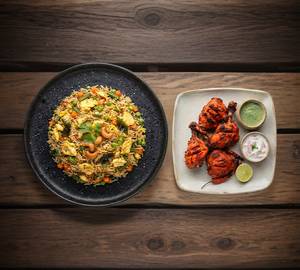 Tandoori Chicken With Egg Fried Rice Combo