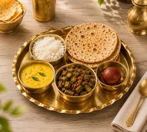Royal Masala Bhindi Kadi Thali