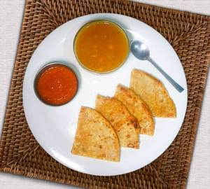 1 Aloo Paratha With Sabzi And Chutney                 
