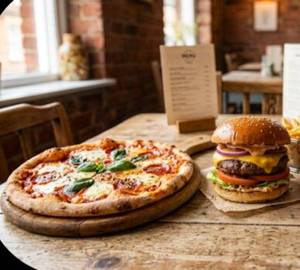 Pizza And Chowmien And Burger