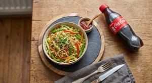 Veg. Noodles + 250 Ml Coke PET Bottle