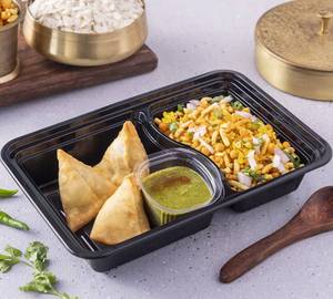 Poha + Punjabi Aloo Samosa Combo