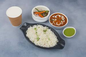 Rajma Chawal + Lassi (sweet)