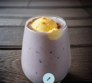 Blackcurrant Shake With Ice Cream Blend
