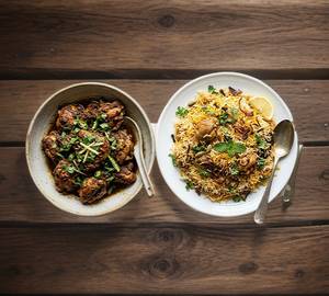 Chicken Roast (Boneless) + Steamed Biryani Combo